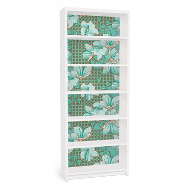 Carta adesiva per mobili IKEA - Billy Libreria - Oriental floral pattern