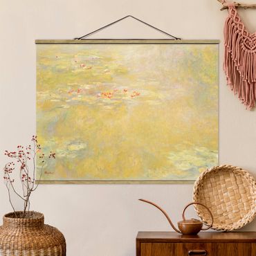Foto su tessuto da parete con bastone - Claude Monet - Laghetto delle ninfee - Orizzontale 3:4