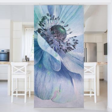 Tenda a pannello - Flower in Turquoise - 250x120cm