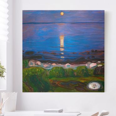 Quadri su tela - Edvard Munch - Summer Night On The Sea Beach