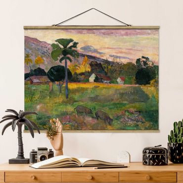 Foto su tessuto da parete con bastone - Paul Gauguin - Come Here - Orizzontale 3:4
