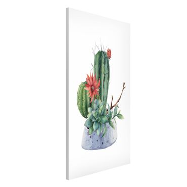 Lavagna magnetica - Illustrazione di cactus in acquerello