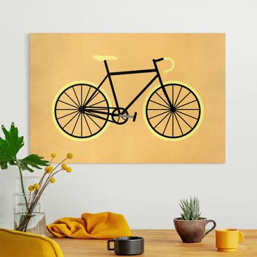 Stampa su tela - Bicicletta in giallo - Orizzontale 3:2