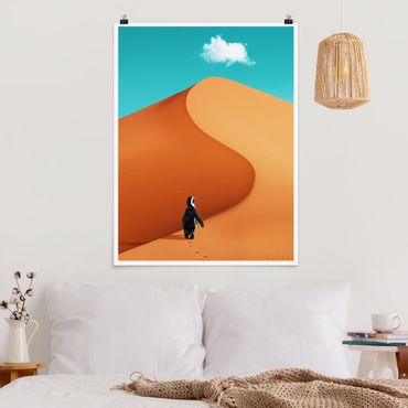Poster - Deserto Con Penguin - Verticale 4:3
