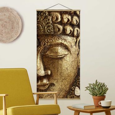 Quadro su tessuto con stecche per poster - Vintage Buddha - Verticale 2:1
