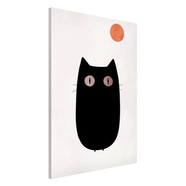 Lavagna magnetica - Illustrazione di gatto nero