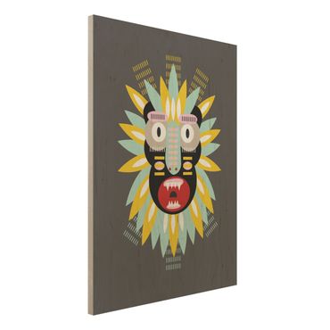 Stampa su legno - Collage Mask Ethnic - King Kong - Verticale 4:3