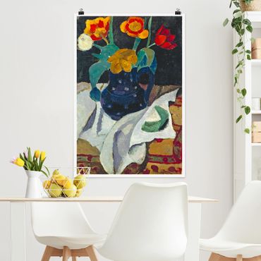Poster - Paula Modersohn-Becker - Natura morta con tulipani - Verticale 3:2