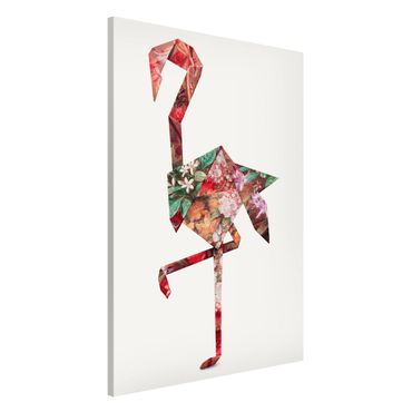 Lavagna magnetica - origami Flamingo - Formato verticale 2:3