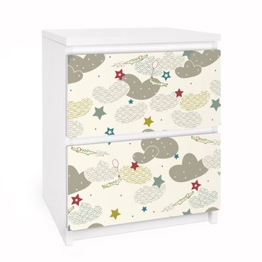Carta adesiva per mobili IKEA - Malm Cassettiera 2xCassetti - Sky Crocodiles
