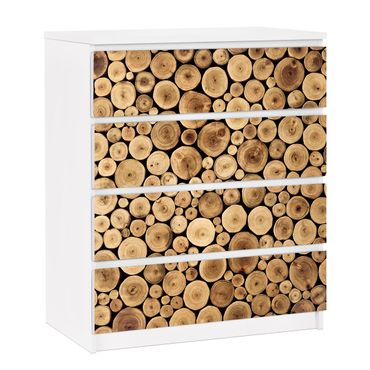Carta adesiva per mobili IKEA - Malm Cassettiera 4xCassetti - Homey Firewood
