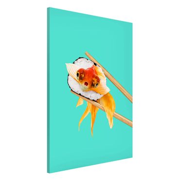 Lavagna magnetica - Sushi con Goldfish - Formato verticale 2:3