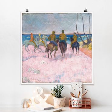 Poster - Paul Gauguin - Rider At The Beach - Quadrato 1:1