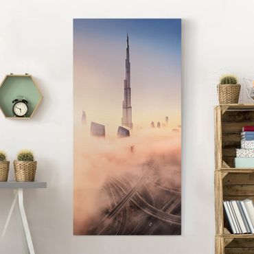Stampa su tela - Heavenly skyline di Dubai - Verticale 1:2