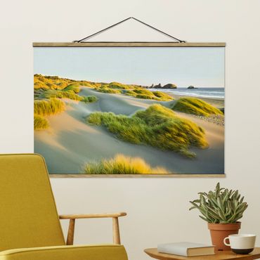 Foto su tessuto da parete con bastone - Dune ed erbe Al Mare - Orizzontale 2:3
