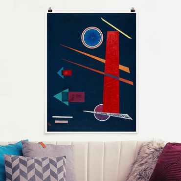 Poster - Wassily Kandinsky - Mighty Red - Verticale 4:3