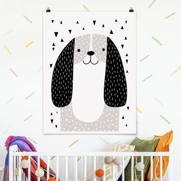 Poster - Zoo con Patterns - Dog - Verticale 4:3