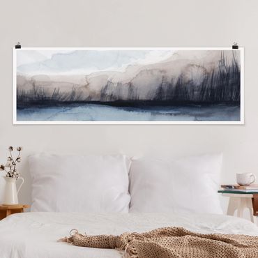 Poster - Lago con montagne I - Panorama formato orizzontale