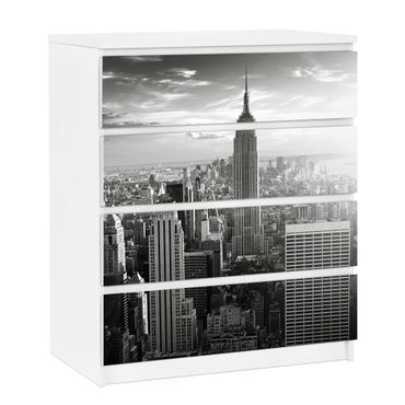 Carta adesiva per mobili IKEA - Malm Cassettiera 4xCassetti - Manhattan Skyline