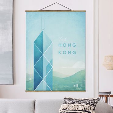 Foto su tessuto da parete con bastone - Poster Travel - Hong Kong - Verticale 4:3