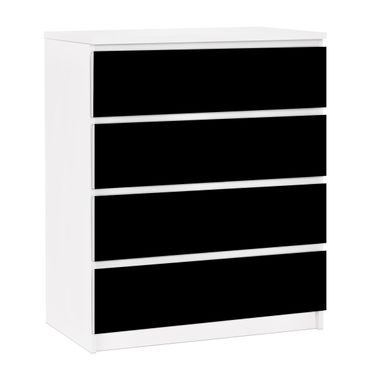 Carta adesiva per mobili IKEA - Malm Cassettiera 4xCassetti - Colour Black