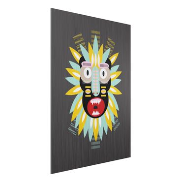 Stampa su alluminio spazzolato - Collage Mask Ethnic - King Kong - Verticale 4:3