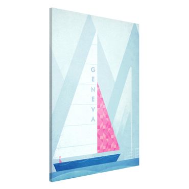 Lavagna magnetica - Poster di viaggio - Genova - Formato verticale 2:3