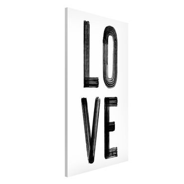 Lavagna magnetica - Love tipografia in nero