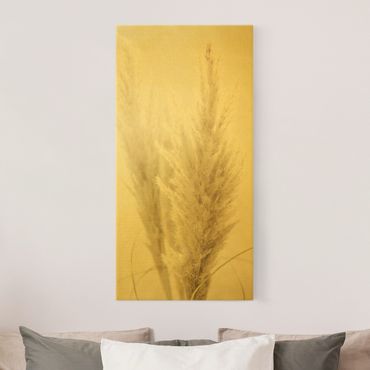 Quadro su tela oro - Morbida erba della Pampas