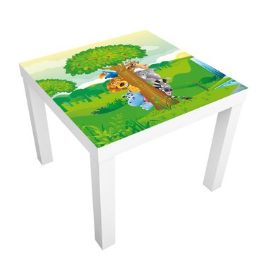 Carta adesiva per mobili IKEA - Lack Tavolino No.BF1 jungle animals