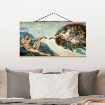 Quadro su tessuto con stecche per poster - Michelangelo - Cappella Sistina - Orizzontale 1:2