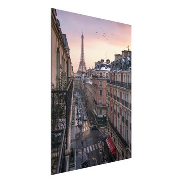 Stampa su alluminio - La torre Eiffel al tramonto