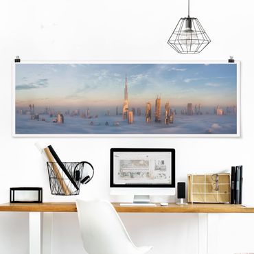 Poster - Dubai Sopra Le Nubi - Panorama formato orizzontale