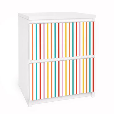 Carta adesiva per mobili IKEA - Malm Cassettiera 2xCassetti - No.UL750 Stripes