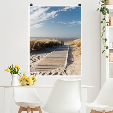 Poster - Spiaggia del Mar Baltico - Verticale 4:3