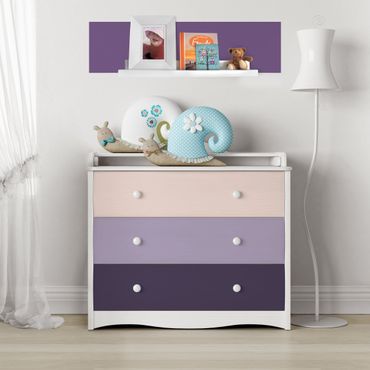 Carta Adesiva per Mobili - 3 colori violetti floreali e colori di contrasto chiari - madreperla lavanda lilla viola rossastro