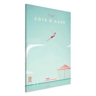 Lavagna magnetica - Poster Viaggi - Côte d'Azur - Formato verticale 2:3