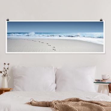Poster - Tracce nella sabbia - Panorama formato orizzontale