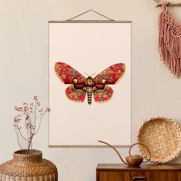 Foto su tessuto da parete con bastone - Vintage Moth - Verticale 3:2