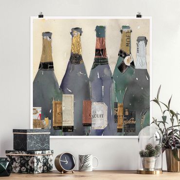 Poster - Uncorked - Champagne - Quadrato 1:1