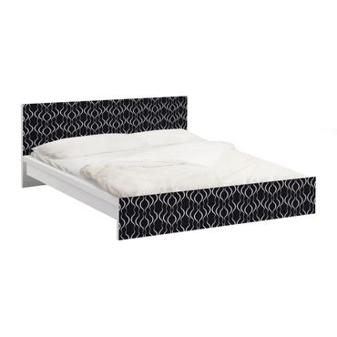 Carta adesiva per mobili IKEA - Malm Letto basso 140x200cm Dot pattern in black