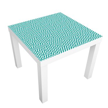 Carta adesiva per mobili IKEA - Lack Tavolino Geometric Design Mint