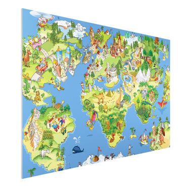 Quadro in forex - Great and Funny Worldmap - Orizzontale 3:2