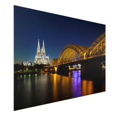 Quadro in forex - Cologne At Night - Orizzontale 3:2