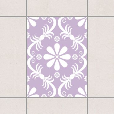 Adesivo per piastrelle - Flower Design Lavender 25cm x 20cm