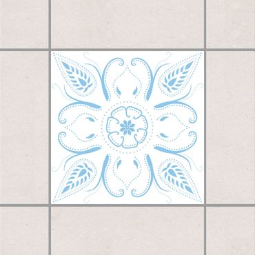 Adesivo per piastrelle - Bandana White Light Blue 15cm x 15cm