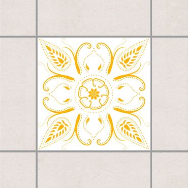Adesivo per piastrelle - Bandana White Melon Yellow 15cm x 15cm