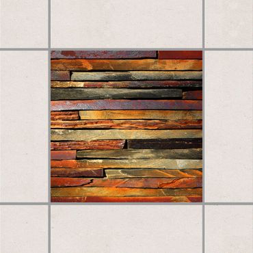Adesivo per piastrelle - Stack of Planks 25cm x 20cm
