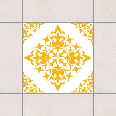 Adesivo per piastrelle - Tile Pattern White Melon Yellow 25cm x 20cm
