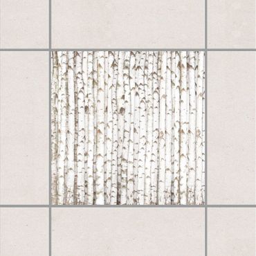 Adesivo per piastrelle - No.YK15 Birch Wall 25cm x 20cm